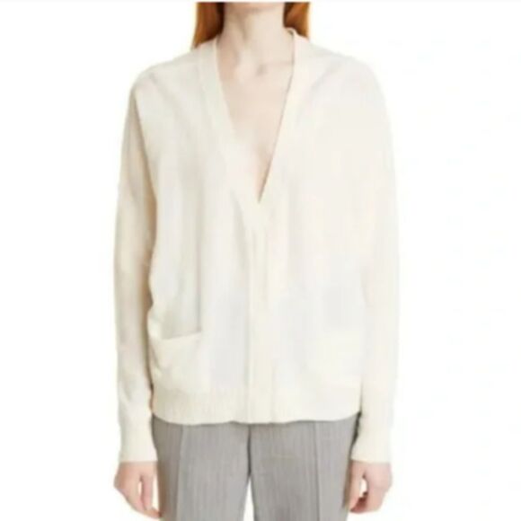 Hugo Boss Oversized Sweater Cardigan Wool Cashmere Fabula Relaxed Fit - Picture 3 of 14